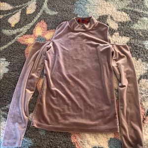 Lavender Off the Shoulder Long Sleeve